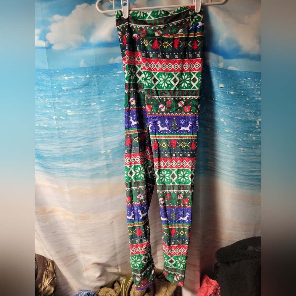 Derek Heart NWOT Celour Christmas‎ Leggings Pants Size Medium